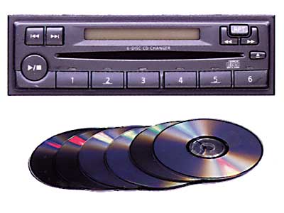 2001 Nissan Xterra In-Dash 6-CD Autochanger B8182-C9964